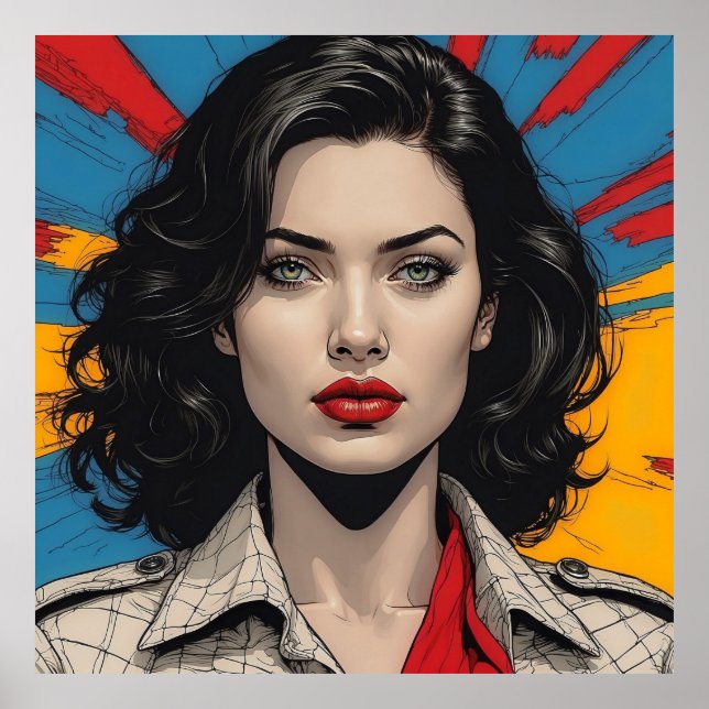 Noir Elegance - Exclusive Retro Art Poster (Front)