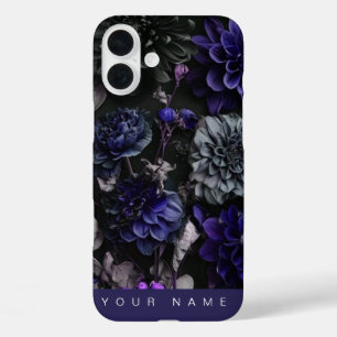 Noir Garden Blue iPhone 16 Plus Case