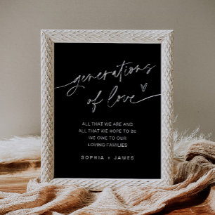 NOIR Generations Of Love Wedding Sign
