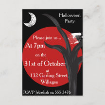 Noir Halloween Invite