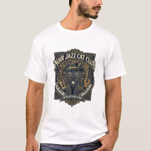 Noir Jazz Cat Cat Dad Gift Idea - Noir Jazz Cat Cl T-Shirt