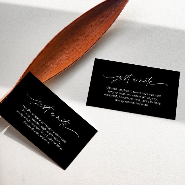 NOIR Just a Note Enclosure Card Minimalist (Creator Uploaded)