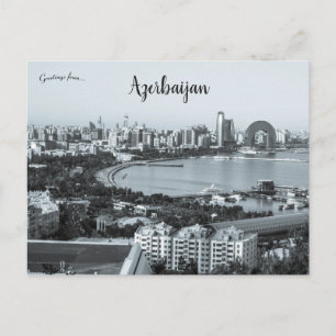 Noir Mood of Baku Azerbaijan Postcard
