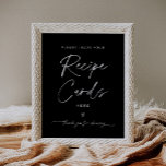 NOIR Recipe Card Sign Black - Leave Your Recipe<br><div class="desc">The NOIR Collection features a classic black colour and a stunning modern calligraphy script font, creating a look that is both elegant and sophisticated. This collection is perfect for couples who want to create a timeless and classic feel for their special event. The bold black colour scheme creates a striking...</div>