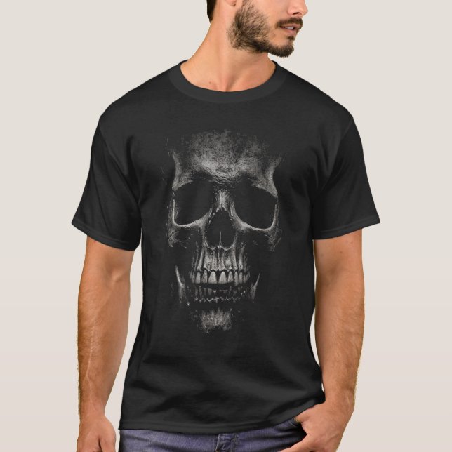 Noir Skull Graphic T-Shirt (Front)