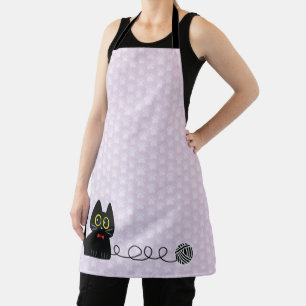 Noir The Cat All-Over Print Apron