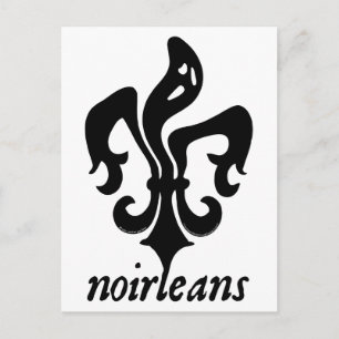 Noirleans - Ghostly Fleur de Lis Postcard