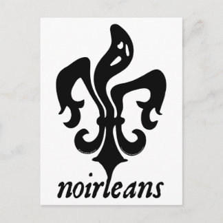 Noirleans - Ghostly Fleur de Lis Postcard