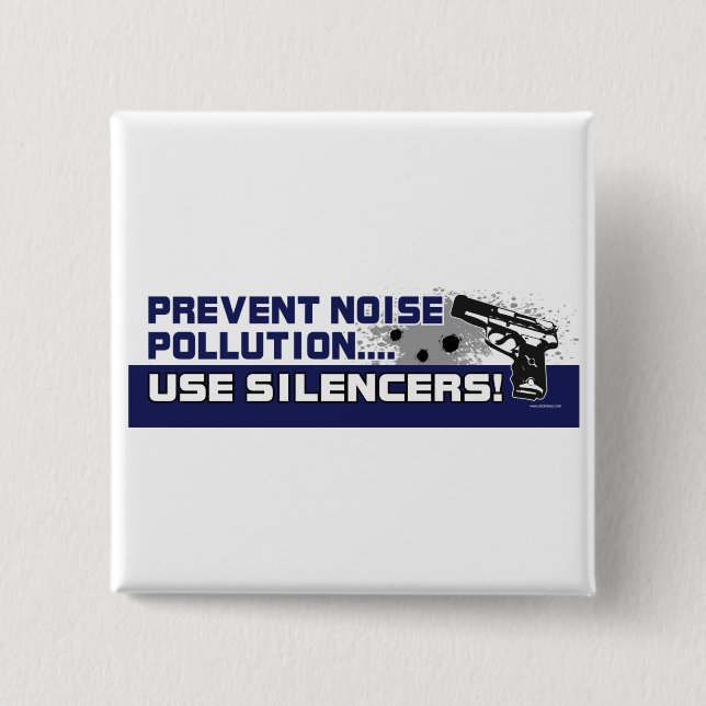 Noise-Pollution 15 Cm Square Badge (Front)