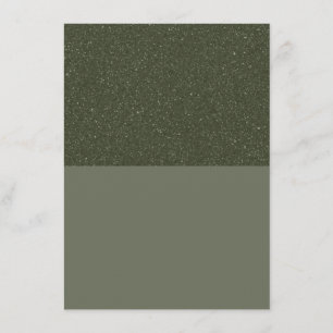 Noise-Top Moss Green Flat Menu Card – Customisable