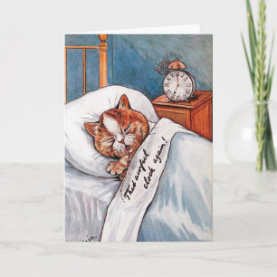 Noisy Alarm Clock, Louis Wain Card