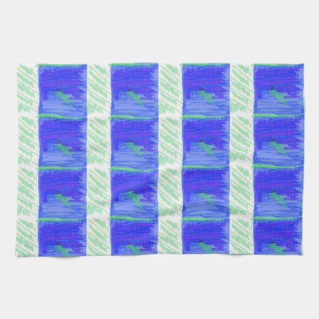 Noisy Nautical Theme Kitchen Towel (Horizontal)