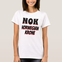 NOK Norwegian krone white