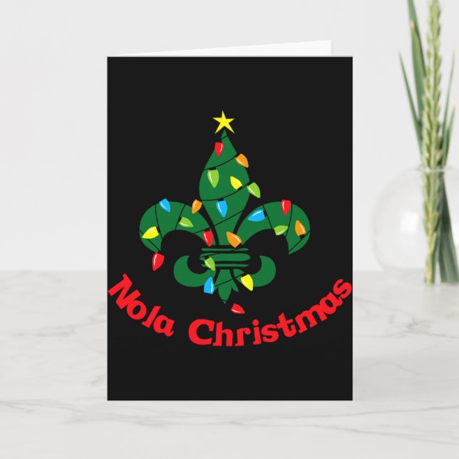 Nola Christmas T Shirt  Card (Front)