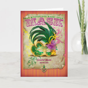 NOLA Collection Mardi Gras Mask Card
