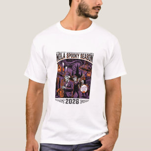 NOLA Crescent City Jazz Skeleton Parade 2026 T-Shirt