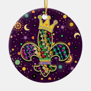 NOLA Dat Fleur de is beads Ceramic Tree Decoration