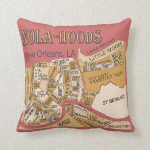 Nola-Hoods, New Orleans Neighbourhood Maps, Cushion
