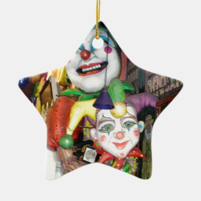 NOLA Mardi Gras Ceramic Ornament (Front)