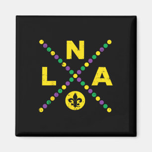 Nola New Orleans Louisiana Jester Funny Mardi Gras Magnet