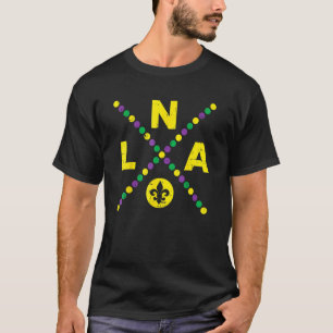 Nola New Orleans Louisiana Jester Mardi Gras Carni T-Shirt
