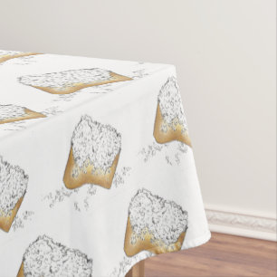 NOLA New Orleans Louisiana Sugary Beignet Pastry Tablecloth