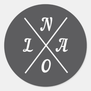 Nola New Orleans Louisiana United States Classic Round Sticker