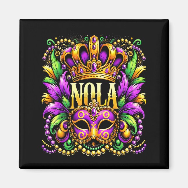 Nola New Orleans Mardi Gras 2025  Magnet (Front)