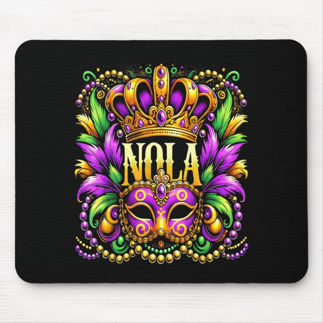 Nola New Orleans Mardi Gras 2025  Mouse Pad (Front)
