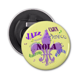 NOLA New Orleans Music (yellow) Bottle Opener