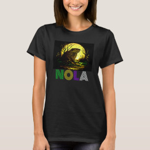 Nola Saying New Orleans Mardi Gras Nutria Rat  2 T-Shirt