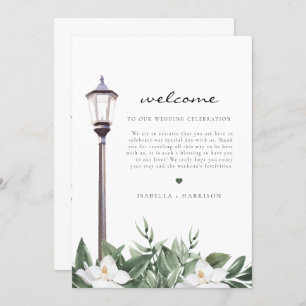 NOLA Watercolor Magnolia Welcome Letter Timeline   Menu