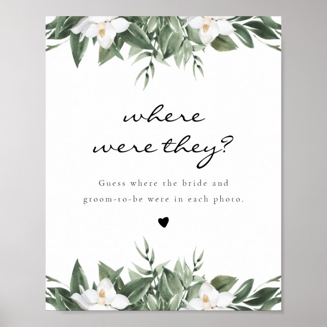 NOLA Where Were They Bridal Shower Game  Poster (Front)