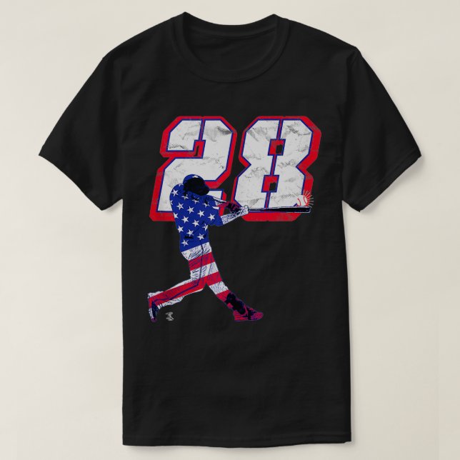 Nolan Arenado Flag Silhouette Gameday  T-Shirt (Design Front)