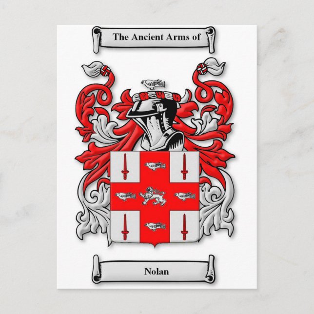 Nolan Coat of Arms Postcard (Front)