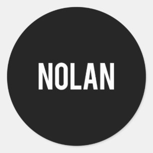 Nolan - Cool New Funny Name Fan Gift Tee  Classic Round Sticker