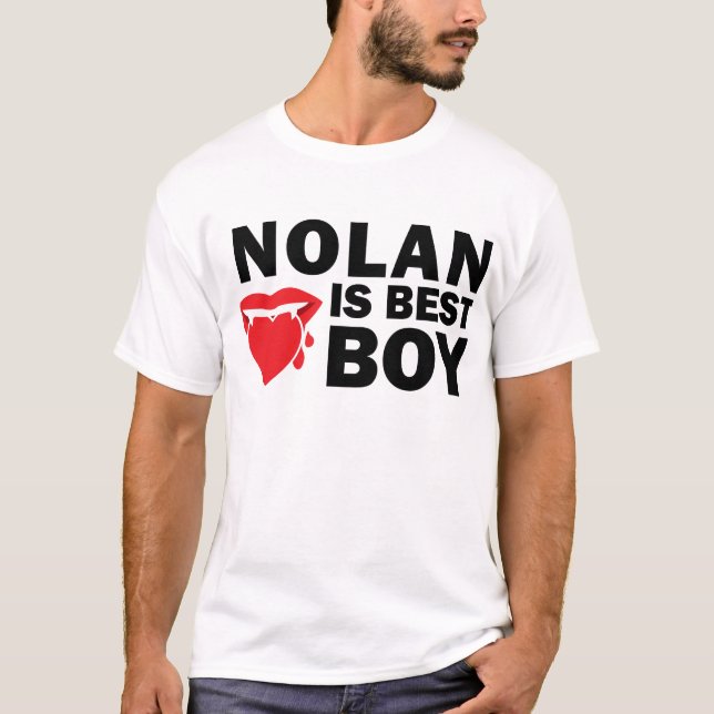 Nolan is Best Boy Light T-Shirt (Front)