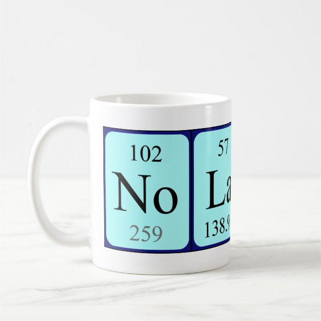 Nolann periodic table name mug (Left)