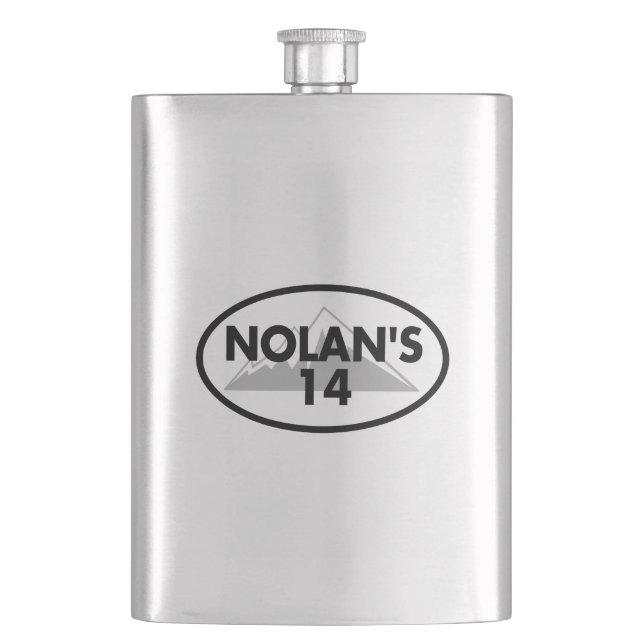 Nolan's 14 Colorado Oval Hip Flask (Front)