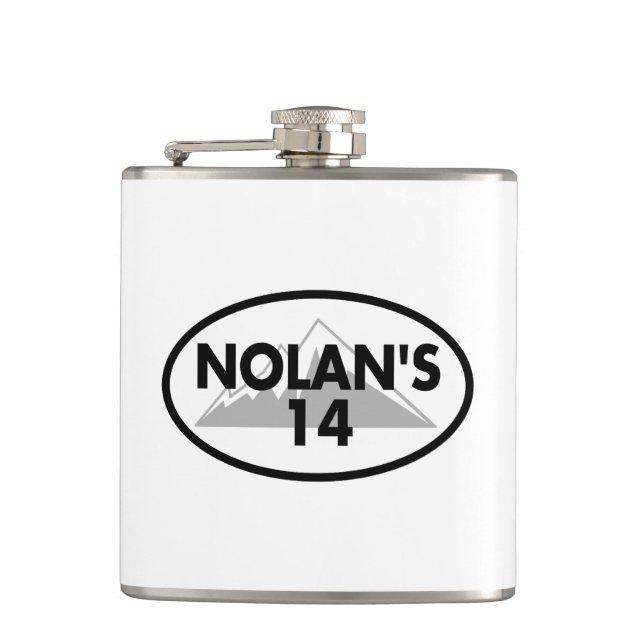 Nolan's 14 Colorado Oval Hip Flask (Front)