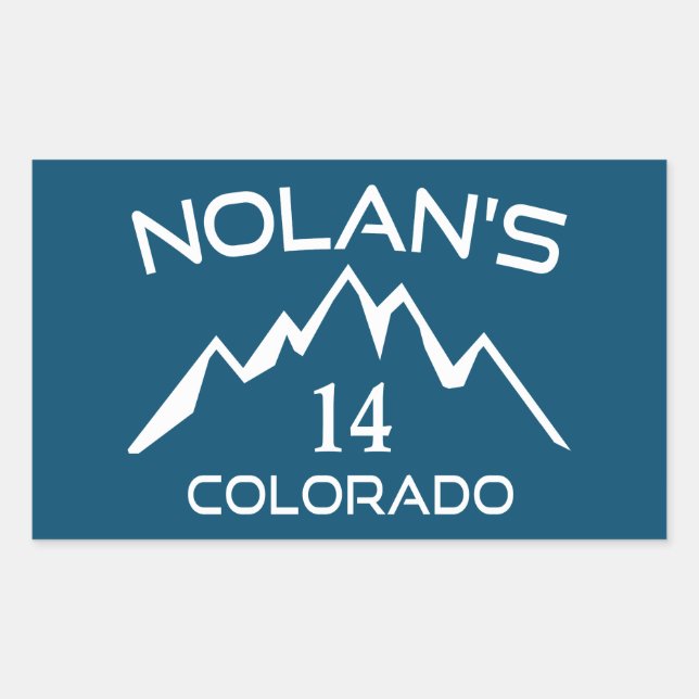 Nolan's 14 Colorado Rectangular Sticker (Front)