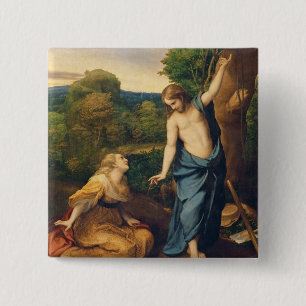 Noli Me Tangere, c.1534 (oil on canvas) (for detai 15 Cm Square Badge
