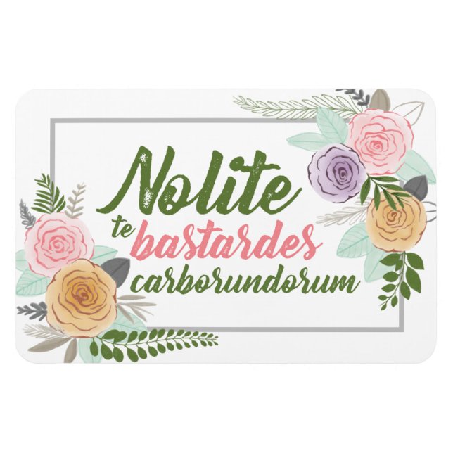 Nolite te Bastardes Carborundorum Magnet (Horizontal)
