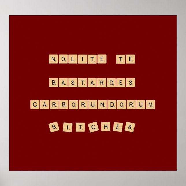 Nolite te bastardes carborundorum poster (Front)