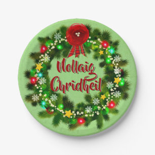 Nollaig Chridheil Scottish Christmas 7" Paper Plate