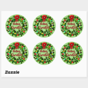 Nollaig Chridheil Scottish Christmas Classic Round Sticker