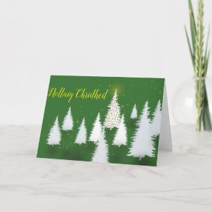 Nollaig Chridheil uaine Holiday Card