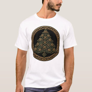 Nollaig Shona Celtic Knot Tree T-Shirt