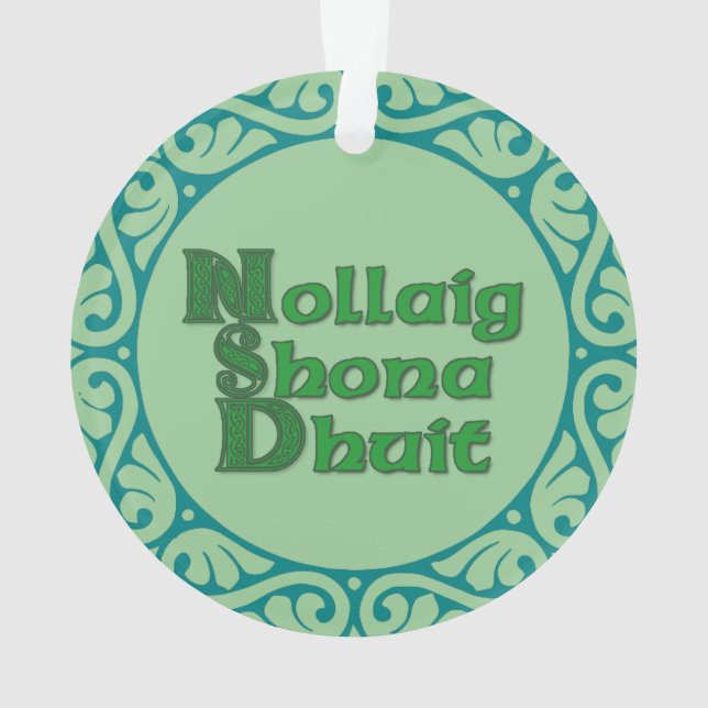 Nollaig Shona Dhuit - Irish Christmas Decoration (Back)