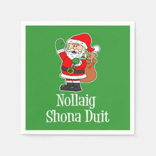 Nollaig Shona Duit Irish Christmas Santa Napkin